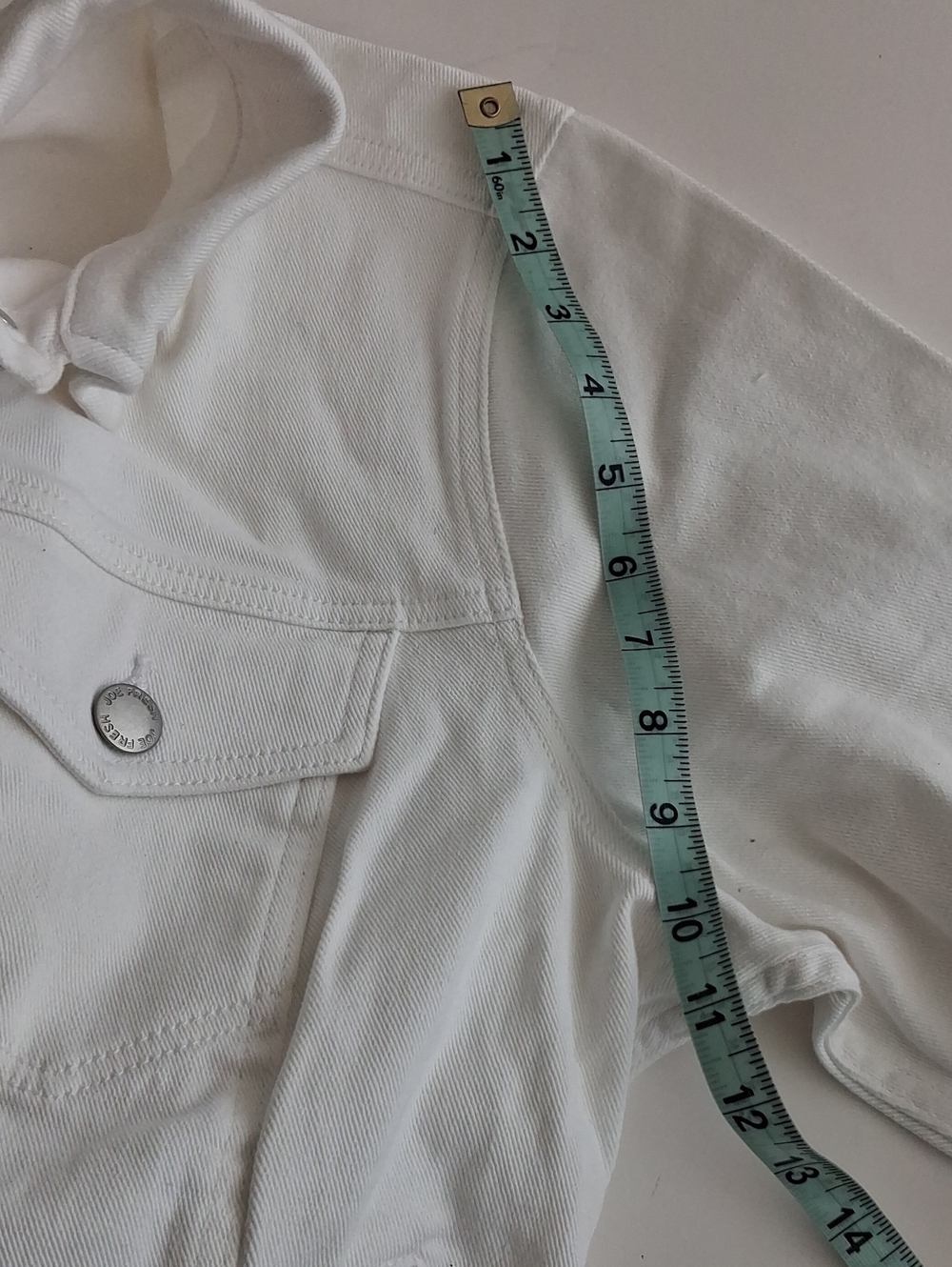 Joe Fresh+ Women’s White Denim Button Up Long Sleeve Jacket – Size 1X - Picture 13 of 15